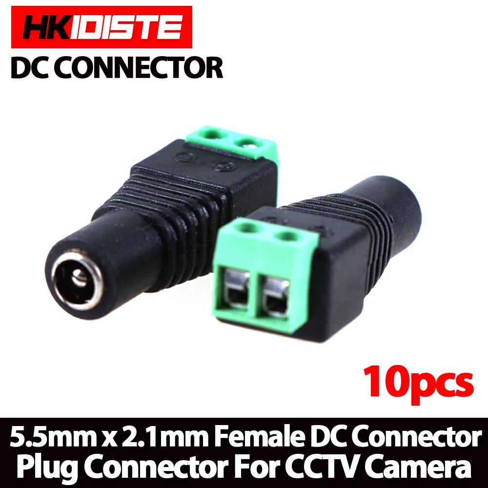 10Pcs 2.1 x 5.5mm DC Power Female Plug Jack Adapter Connector Plug for CCTV DVR LED Strip Light
10Pcs 2.1 x 5.5mm DC Power Female Plug Jack Adapter Connector Plug for CCTV DVR LED Strip Light