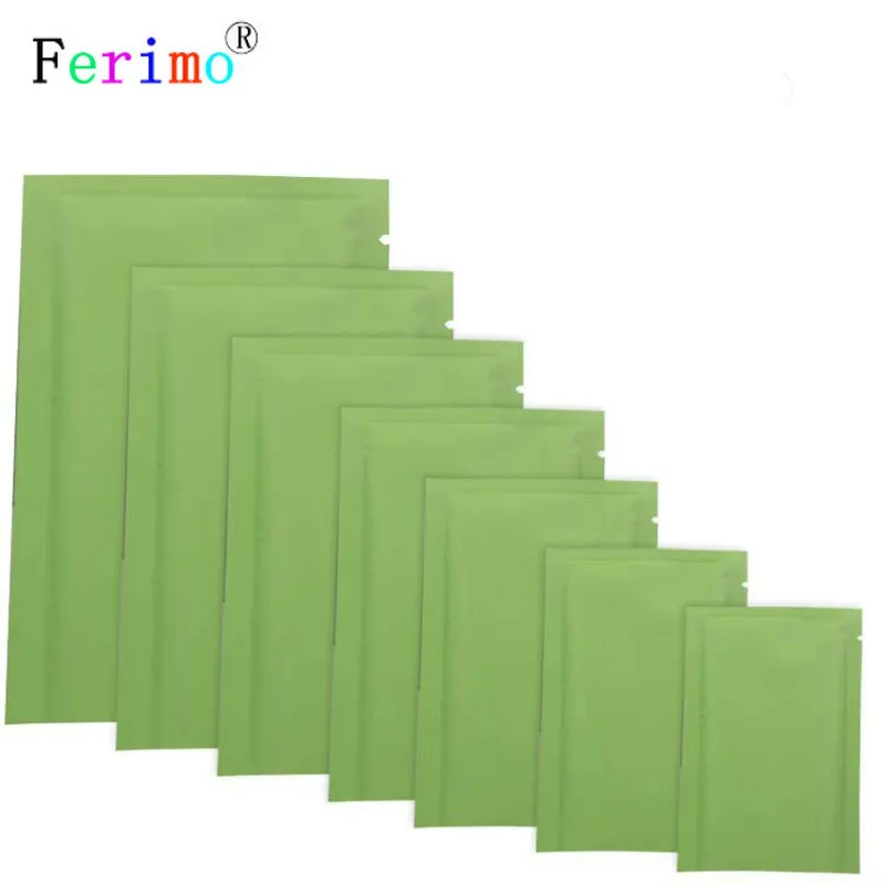 100pcs Multi Sizes Heat Sealing Open Top Aluminum Foil Vacuum Package Pouch Green Flat Mylar Bag Reclosable Storage Wholesale
100pcs Multi Sizes Heat Sealing Open Top Aluminum Foil Vacuum Package Pouch Green Flat Mylar Bag Reclosable Storage Wholesale