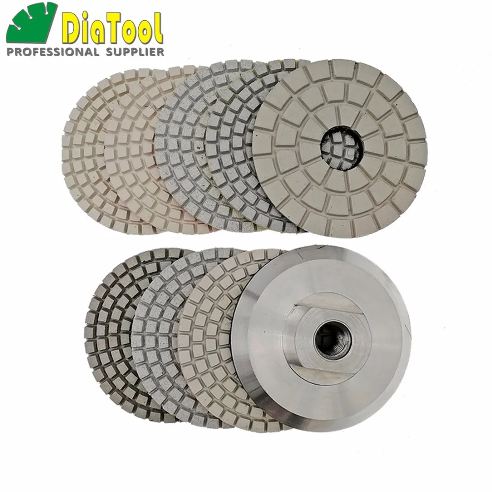 DIATOOL 1set/8pcs 3" Diamond Wet Flexible Polishing Pads B White Resin Bond Sanding Disc
DIATOOL 1set/8pcs 3" Diamond Wet Flexible Polishing Pads B White Resin Bond Sanding Disc