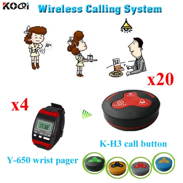 wireless table order paging system for restaurant with factory price CE passed 4 wrist watch + 20 call button
wireless table order paging system for restaurant with factory price CE passed 4 wrist watch + 20 call button