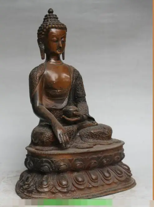Free shipping Free shipping S02144 13" Old Tibet Buddhism Bronze Shakyamuni Amitabha Buddha Dragons Robe Statue
Free shipping Free shipping S02144 13" Old Tibet Buddhism Bronze Shakyamuni Amitabha Buddha Dragons Robe Statue