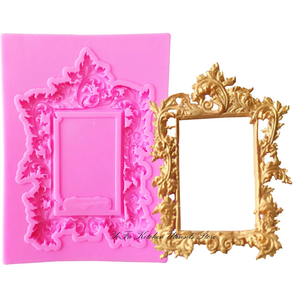 Picture frame silicone mold fondant mold cake decorating tools chocolate kitchen gumpaste mold T1019
Picture frame silicone mold fondant mold cake decorating tools chocolate kitchen gumpaste mold T1019