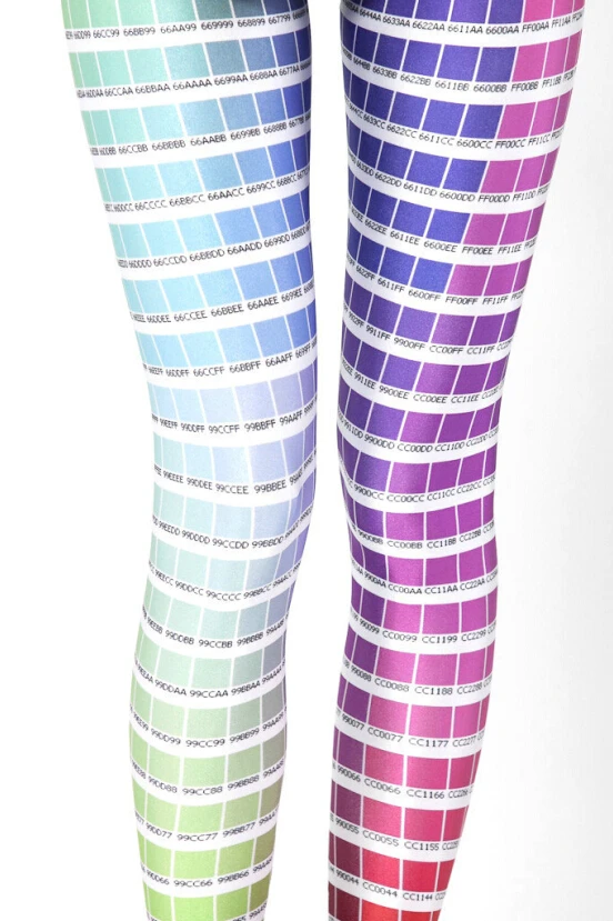 New Arrival Wholesale & DROP Shipping Slim Digital Printing Skinny Elasticity Letters HEX COLOR Charts LEGGINGS For Women
New Arrival Wholesale & DROP Shipping Slim Digital Printing Skinny Elasticity Letters HEX COLOR Charts LEGGINGS For Women