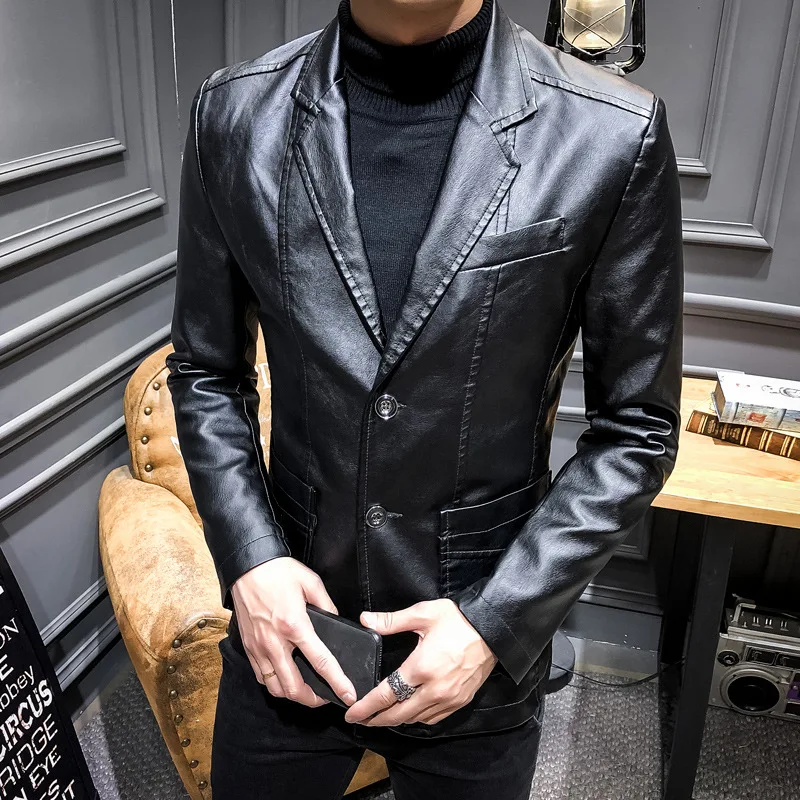 MYAZHOU 2019 New Autumn Men's PU Leather Jacket for Men , Fashion slim Male Jackets ,Casual Coat Male Clothing Casaco Masculino
MYAZHOU 2019 New Autumn Men's PU Leather Jacket for Men , Fashion slim Male Jackets ,Casual Coat Male Clothing Casaco Masculino