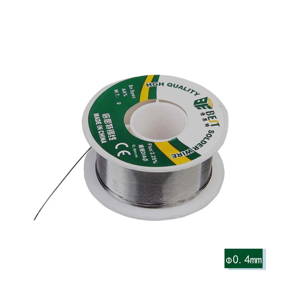 BEST 0.4mm 100g Solder Wire Roll Electronic Repair For Intensive Circuit Board Welding Electrical Appliances Maintenance
BEST 0.4mm 100g Solder Wire Roll Electronic Repair For Intensive Circuit Board Welding Electrical Appliances Maintenance