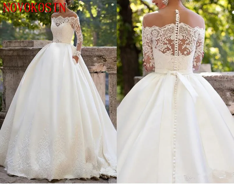 Long Sleeves Plus Size 2019 Wedding Dresses Sheer Neckline Appliques Sweep Train Chapel Country Bridal Gowns Vestido De Noiva
Long Sleeves Plus Size 2019 Wedding Dresses Sheer Neckline Appliques Sweep Train Chapel Country Bridal Gowns Vestido De Noiva