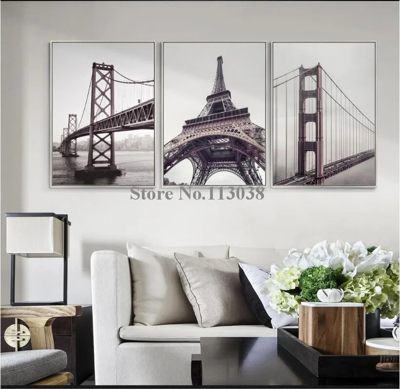 3 Panels Unframed Simple European-style Retro Building Decorative Canvas Painting Living Room Wall Art Pictures
3 Panels Unframed Simple European-style Retro Building Decorative Canvas Painting Living Room Wall Art Pictures