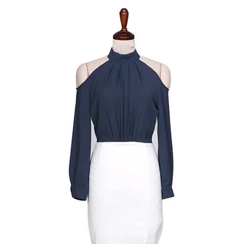 2018 Spring Halter Bow Backless Sexy Blusas Women Off Shoulder Fashion Womens Clothing Navy Blue Blouses Stand Collar Top
2018 Spring Halter Bow Backless Sexy Blusas Women Off Shoulder Fashion Womens Clothing Navy Blue Blouses Stand Collar Top
