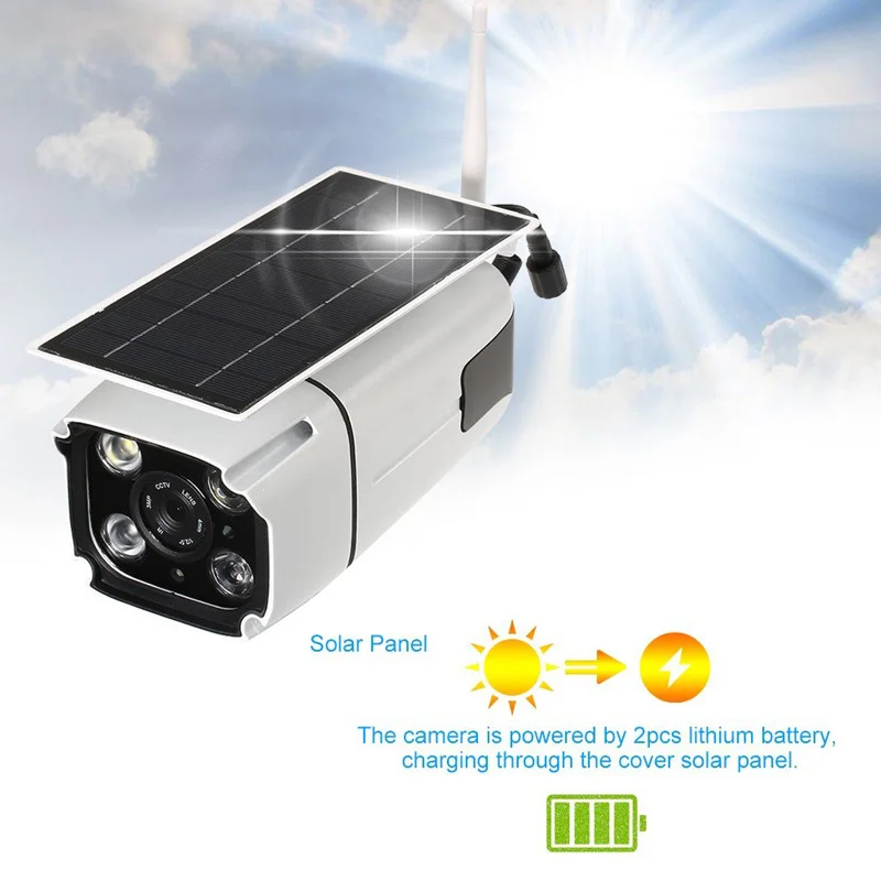 Outdoor Solar Battery Powered Security Camera 2MP 1080P IP67 Waterproof Wireless IP Camera Solar Two-Way Audio Motion Detection
Outdoor Solar Battery Powered Security Camera 2MP 1080P IP67 Waterproof Wireless IP Camera Solar Two-Way Audio Motion Detection
