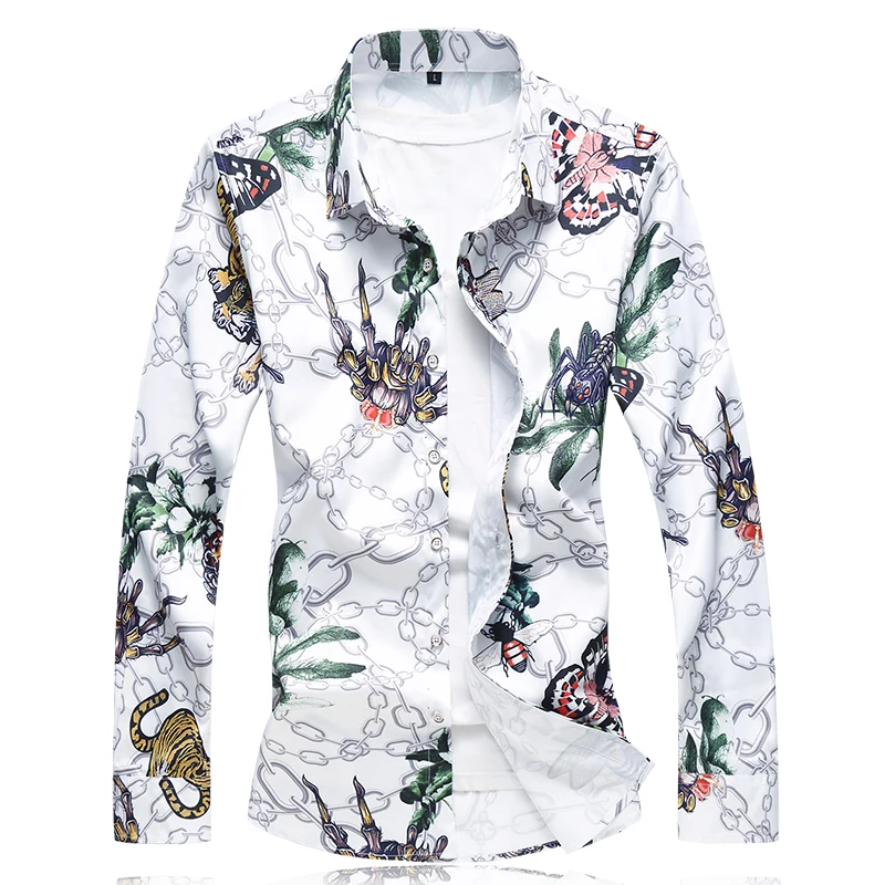 New Spring Men Casual Shirts Fashion Long Sleeve Brand Printed Button-Up Formal Business Polka Dot Floral Mens Floral Shirt 7XL
New Spring Men Casual Shirts Fashion Long Sleeve Brand Printed Button-Up Formal Business Polka Dot Floral Mens Floral Shirt 7XL