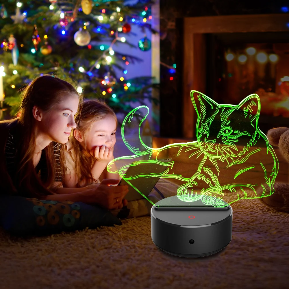 Acrylic Cat LED 3D Night Lights Creative Ambient Light Desk Lamp Home Lighting Bulbing Color Change Luminaria Kids Gifts Novelty
Acrylic Cat LED 3D Night Lights Creative Ambient Light Desk Lamp Home Lighting Bulbing Color Change Luminaria Kids Gifts Novelty