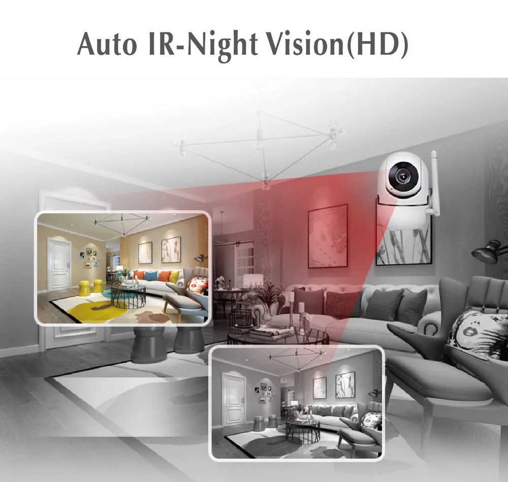 IP-камера 1080P HD с автоматическим отслеживанием беспроводная Wi-Fi ИК ночное видение |