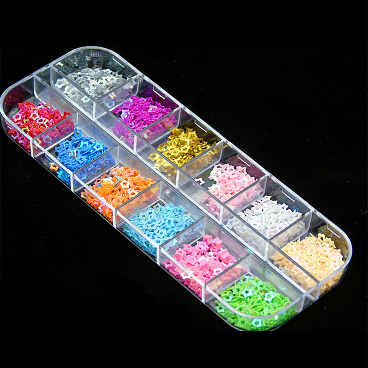 12 Color Hollow Stars Glitter Flakes Five Point Star Sequins Diy Nails Design Slice Decorations Nail Art Accessories Craft Tools
12 Color Hollow Stars Glitter Flakes Five Point Star Sequins Diy Nails Design Slice Decorations Nail Art Accessories Craft Tools