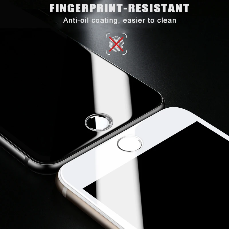 5D защитное стекло с защитой от отпечатков пальцев для iPhone 7 8 Plus 11 12 Pro Max защита