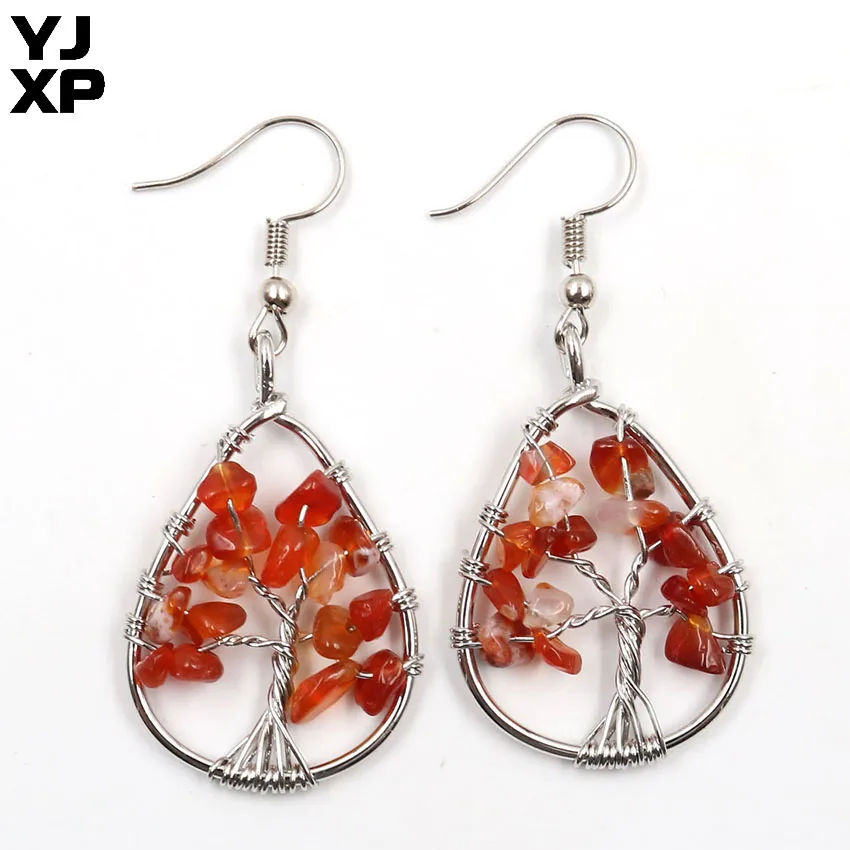 YJXP Silver Plated Wire Wrap Tree of Life Water Drop Red Agates Dangle Earrings Trendy Jewelry
YJXP Silver Plated Wire Wrap Tree of Life Water Drop Red Agates Dangle Earrings Trendy Jewelry