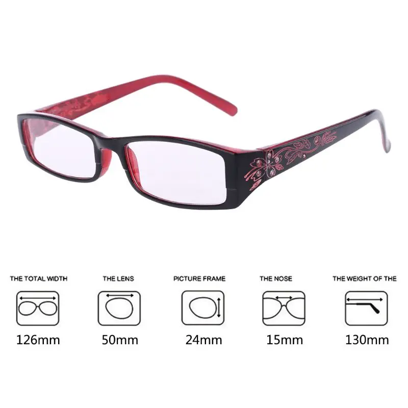 Women Fashion Imitation Diamond Flower Print Resin Reading Glasses 4 Colors Presbyopic +1.0~+4.0
Women Fashion Imitation Diamond Flower Print Resin Reading Glasses 4 Colors Presbyopic +1.0~+4.0