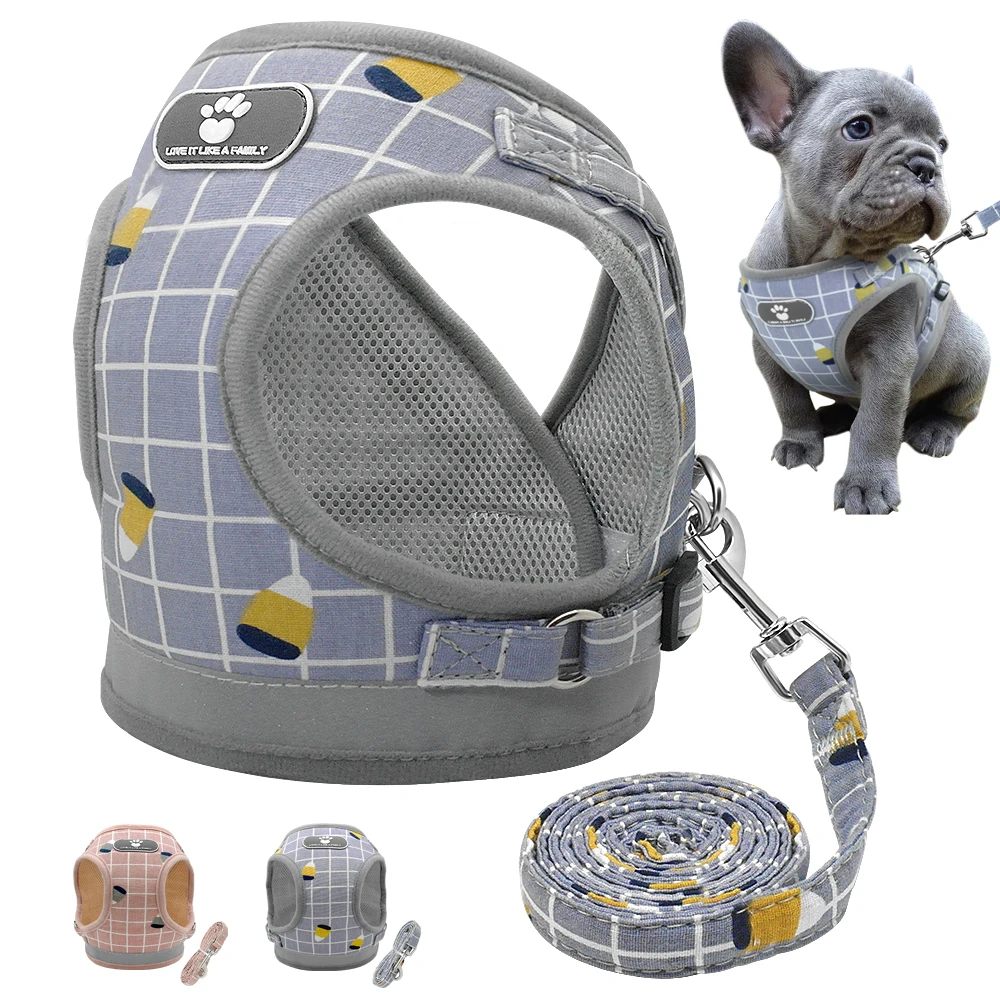 Reflective Puppy Dog Harness Soft Breathable Mesh Chihuahua Cat Dog Vest Harness and Leash Set for Small Medium Dogs Bulldog
Reflective Puppy Dog Harness Soft Breathable Mesh Chihuahua Cat Dog Vest Harness and Leash Set for Small Medium Dogs Bulldog