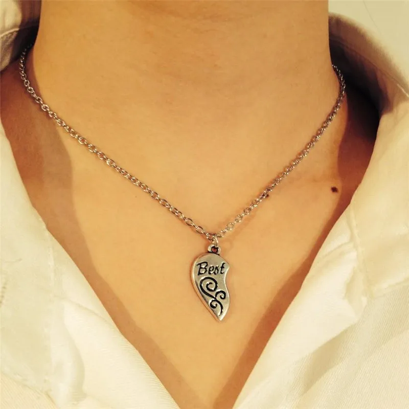 Модные ожерелья Best Friend дружба в форме сердца женское ожерелье подарки для друзей
