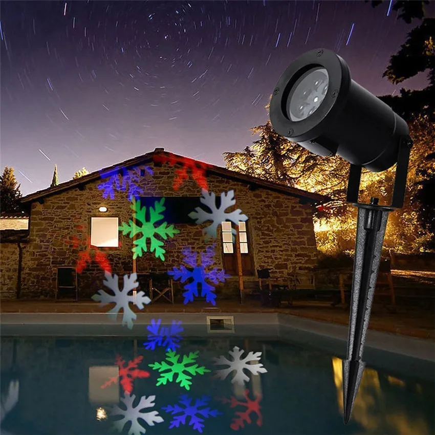 Auto Moving Colorful Snowflakes Christmas Holiday Lights Outdoor Waterproof Projection Snow Lights 110V 220V Garden House Deco
Auto Moving Colorful Snowflakes Christmas Holiday Lights Outdoor Waterproof Projection Snow Lights 110V 220V Garden House Deco