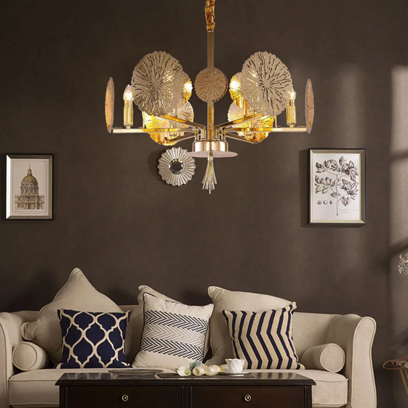 Luxury Golden Flower Hotel Chandelier Creative Loft Designer Villa Hall Living Dining Room Lighting Fixtures Free Shipping
Luxury Golden Flower Hotel Chandelier Creative Loft Designer Villa Hall Living Dining Room Lighting Fixtures Free Shipping