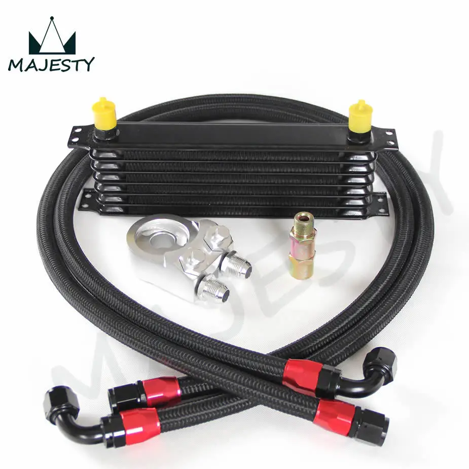 UNIVERSAL 7 ROW AN-10AN UNIVERSAL ENGINE TRANSMISSION OIL COOLER KIT 7 ROWS TRUST TYPE BLACK + FILTER ADAPTER SILVER HOSE BLACK
UNIVERSAL 7 ROW AN-10AN UNIVERSAL ENGINE TRANSMISSION OIL COOLER KIT 7 ROWS TRUST TYPE BLACK + FILTER ADAPTER SILVER HOSE BLACK