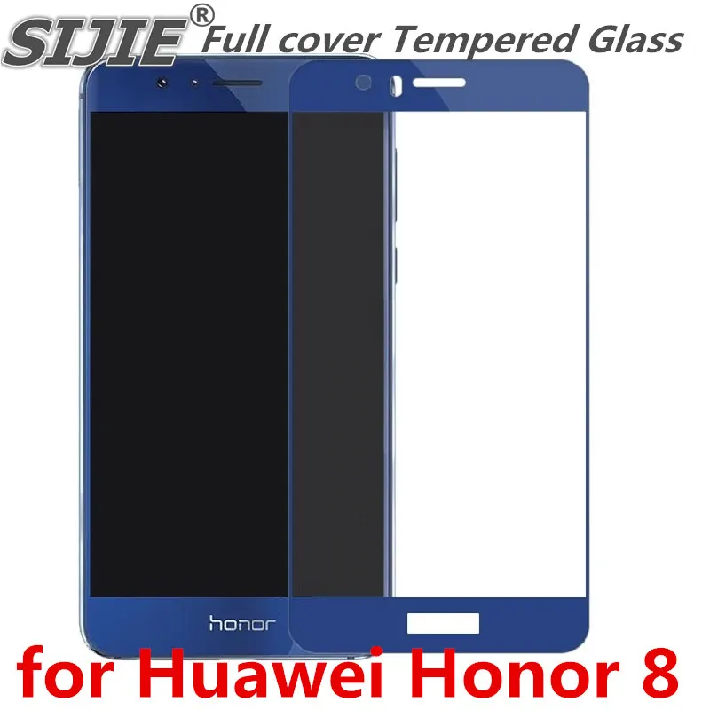 Закаленное стекло с полным покрытием для Huawei Honor 8 защита экрана золото белый