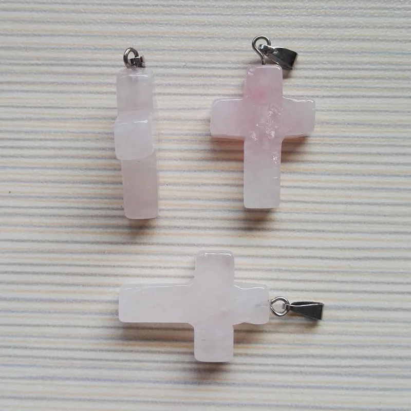 Wholesale Cross Pink Crystal Natural stone pendant for jewelry making Fashion women charm cross pendant 50pcs/lot free shipping
Wholesale Cross Pink Crystal Natural stone pendant for jewelry making Fashion women charm cross pendant 50pcs/lot free shipping