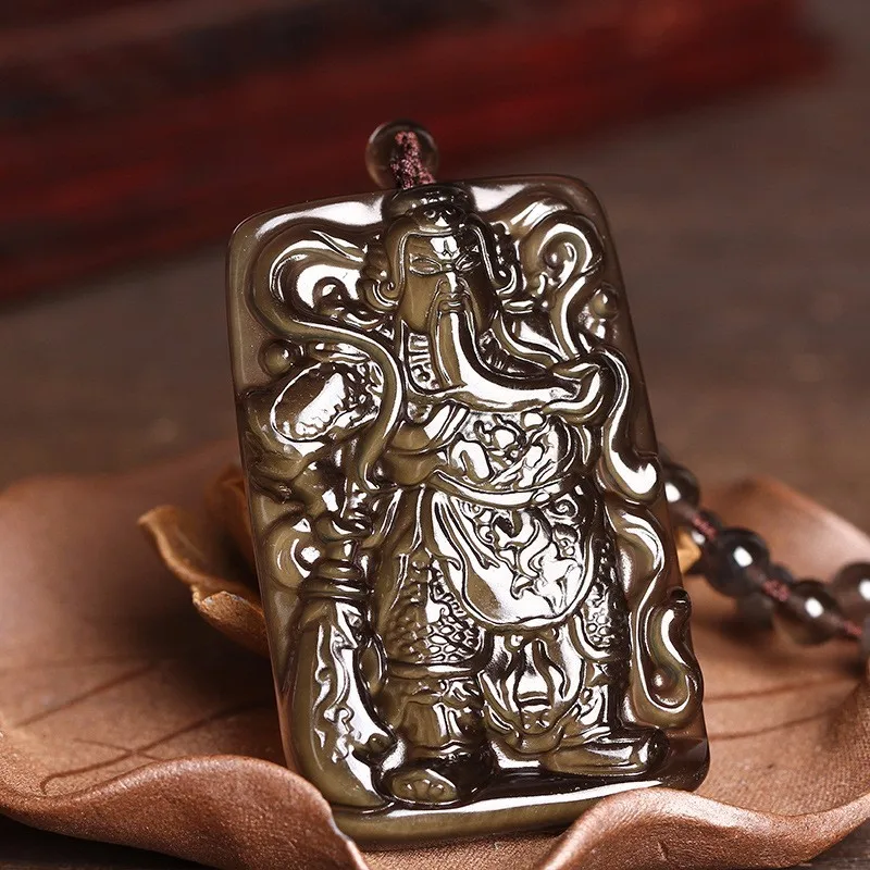 Natural Natural Ice Kind Of Rainbow YanHei Obsidian Duke Guan Pendant Men's And Women's
Natural Natural Ice Kind Of Rainbow YanHei Obsidian Duke Guan Pendant Men's And Women's