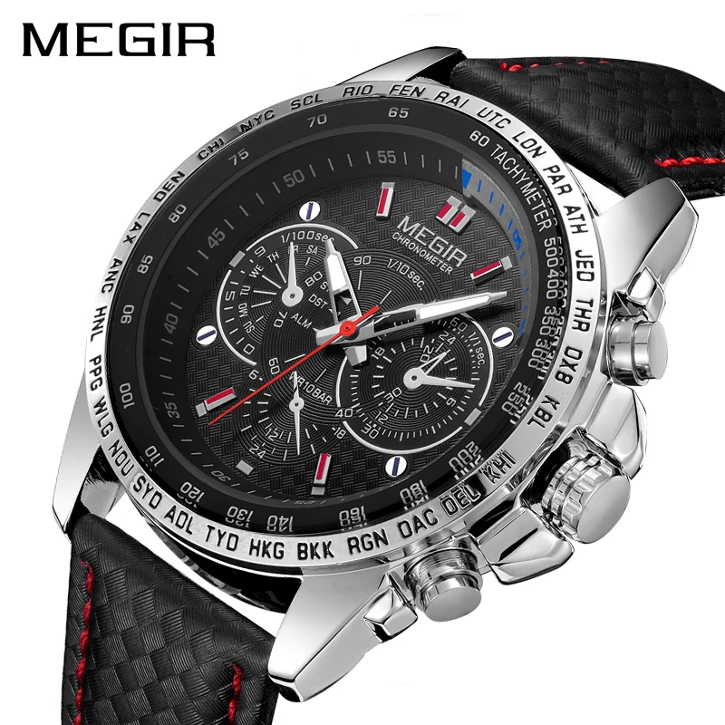 MEGIR Original Quartz Men Watch Big Dial Sport Wrist Watches Men Clock Top Brand Luxury Mens Wristwatches Relogio Masculino 1010
MEGIR Original Quartz Men Watch Big Dial Sport Wrist Watches Men Clock Top Brand Luxury Mens Wristwatches Relogio Masculino 1010