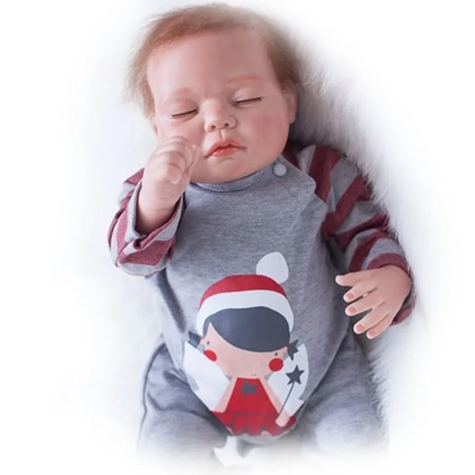 Reborn Silicone 22'' Close Eye Dolls Realistic Baby Dolls Suck Magnetic Pacifier Sleeping Reborn bebe Toys
Reborn Silicone 22'' Close Eye Dolls Realistic Baby Dolls Suck Magnetic Pacifier Sleeping Reborn bebe Toys