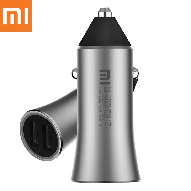 Оригинальное автомобильное зарядное устройство Xiaomi dual USB быстрая зарядка