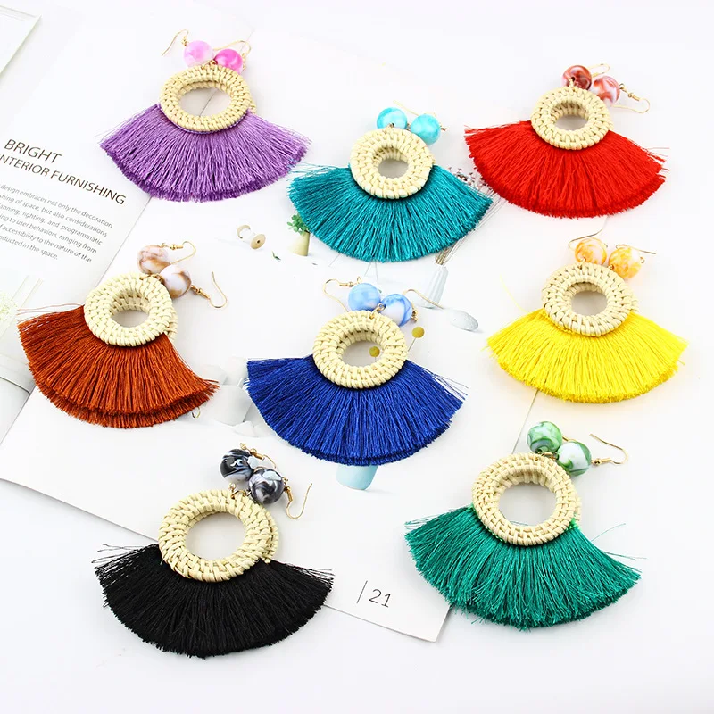 GLHGJP Fashion Women Drop Earrings Vintage Summer Rattan Knitting Dangle Earring Simple Round Crystal Earrings Jewelry Aretes
GLHGJP Fashion Women Drop Earrings Vintage Summer Rattan Knitting Dangle Earring Simple Round Crystal Earrings Jewelry Aretes