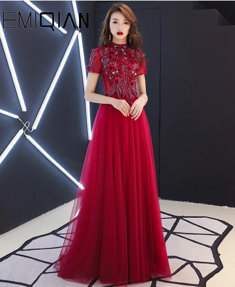 New Arrival Short Sleeves Long Evening Dress Prom Dresses 2019 Robe De Soiree Flowers Lace Vintage Sexy Party Dress Hot Sale
New Arrival Short Sleeves Long Evening Dress Prom Dresses 2019 Robe De Soiree Flowers Lace Vintage Sexy Party Dress Hot Sale