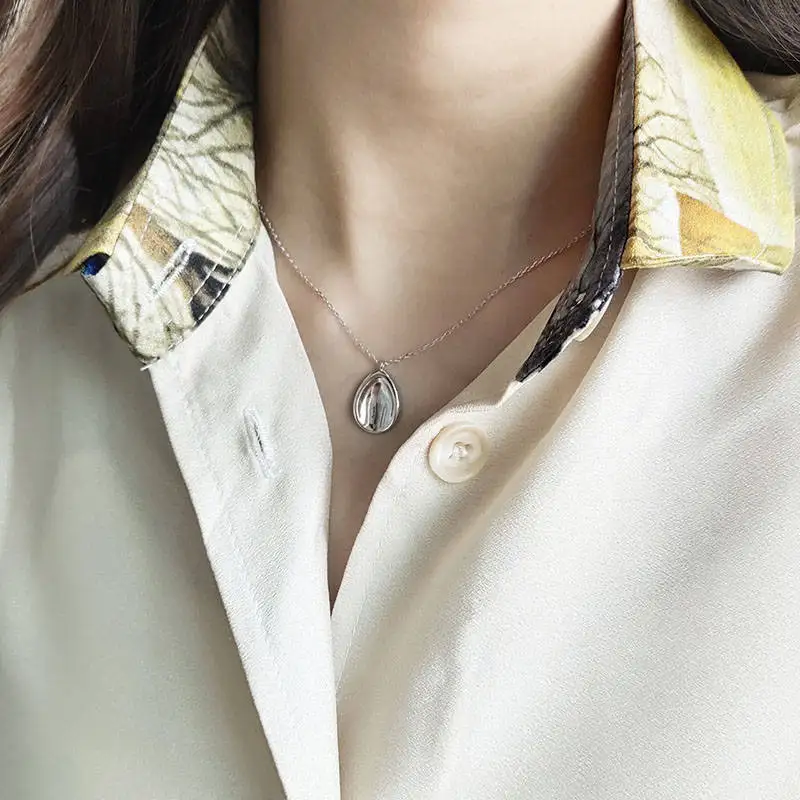 PONYKISS 100% 925 Sterling Silver Memory Imprint Geometric Pendant Necklace Elegant Fashion Women Accessory Party Delicate Gift 
PONYKISS 100% 925 Sterling Silver Memory Imprint Geometric Pendant Necklace Elegant Fashion Women Accessory Party Delicate Gift