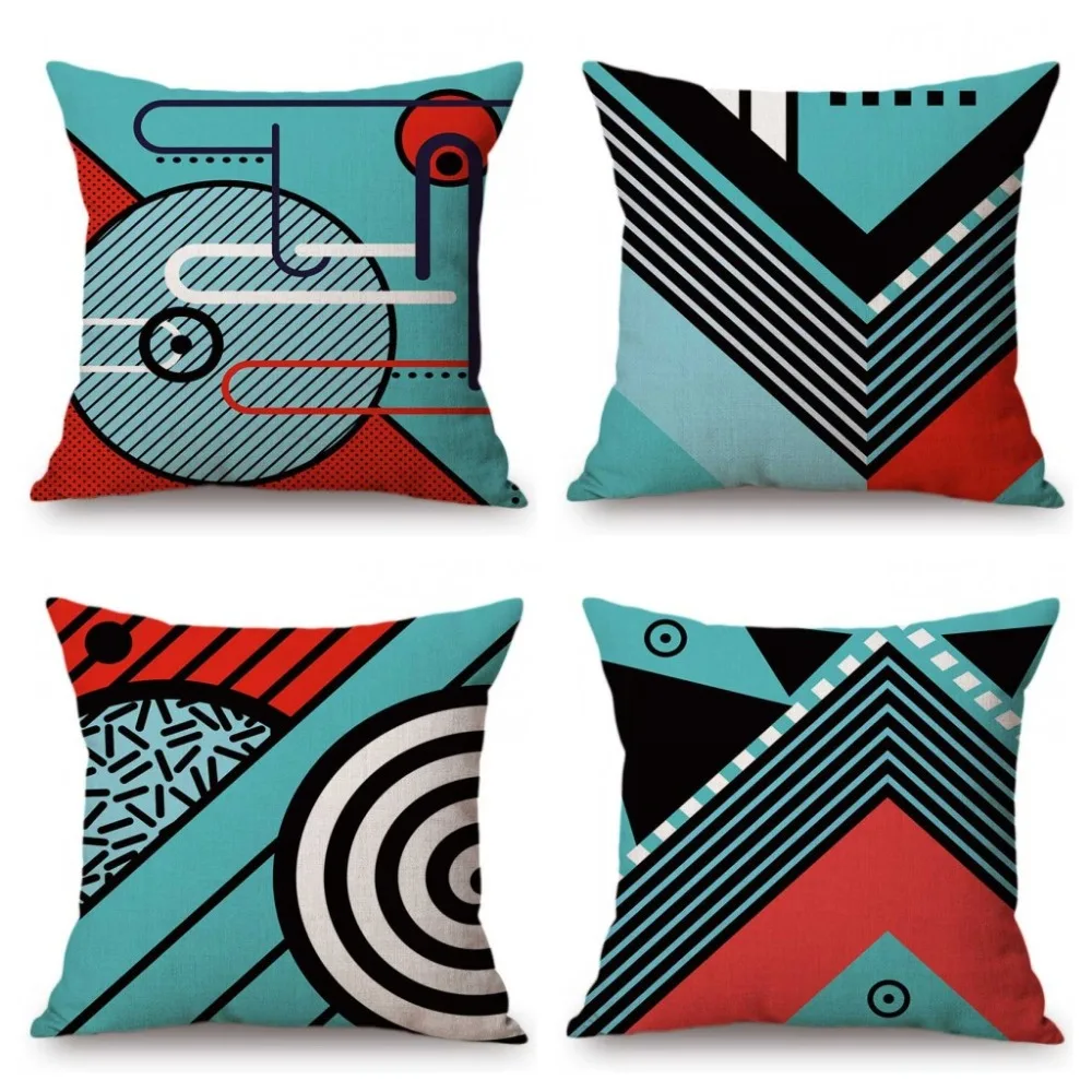 Nordic Memphis Design Art Sofa Throw Pillow For Home Decoration Blue Geometry Office Outdoor Cotton Linen Chair Cushion Cover
Nordic Memphis Design Art Sofa Throw Pillow For Home Decoration Blue Geometry Office Outdoor Cotton Linen Chair Cushion Cover