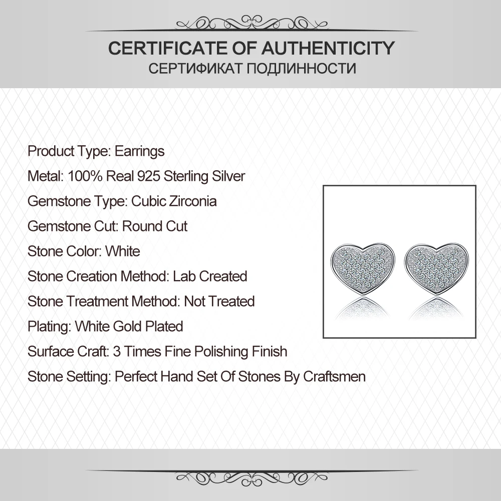 LicLiz Small 925 Sterling Silver CZ Stud Earrings For Women Ear Piercing Post Cubic Zirconia Pave Love Heart Earring Stud LE0356
LicLiz Small 925 Sterling Silver CZ Stud Earrings For Women Ear Piercing Post Cubic Zirconia Pave Love Heart Earring Stud LE0356