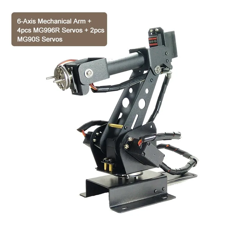 6-Axis Robot Arm Robotic Arm Industrial Mechanical Arm + 4pcs MG996R Servos + 2pcs MG90S Servos
6-Axis Robot Arm Robotic Arm Industrial Mechanical Arm + 4pcs MG996R Servos + 2pcs MG90S Servos