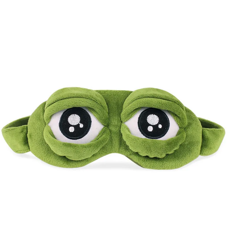 Funny Creative Pepe the Frog Sad 3D Eye Mask Cover Cartoon Plush Sleeping Cute Anime Gift | Игрушки и хобби