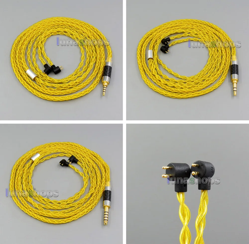 100ohm Gold 8 core 2.5mm 3.5mm 4.4mm Balanced Pure Silver Plated Earphone Cable For Etymotic ER4B ER4PT ER4S ER6I ER4 LN006125
100ohm Gold 8 core 2.5mm 3.5mm 4.4mm Balanced Pure Silver Plated Earphone Cable For Etymotic ER4B ER4PT ER4S ER6I ER4 LN006125
