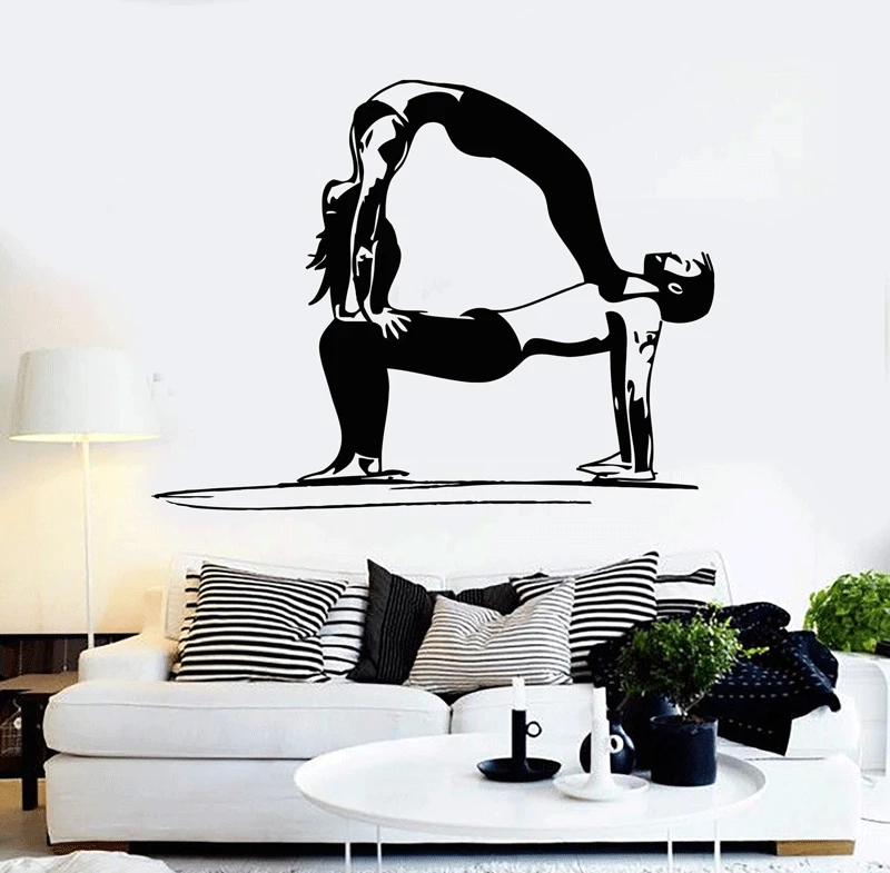 Vinyl wall decal yoga couple healthy life sports stickers, furniture living room decoration wall stickers YJ13
Vinyl wall decal yoga couple healthy life sports stickers, furniture living room decoration wall stickers YJ13