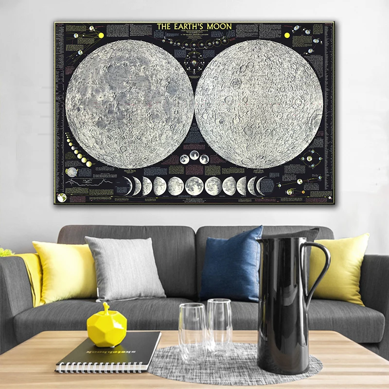 GoldLife Painting Posters and Prints on Canvas Earth Moon Map Painting Scandinavian Cuadros Wall Art Picture For Living Room
GoldLife Painting Posters and Prints on Canvas Earth Moon Map Painting Scandinavian Cuadros Wall Art Picture For Living Room
