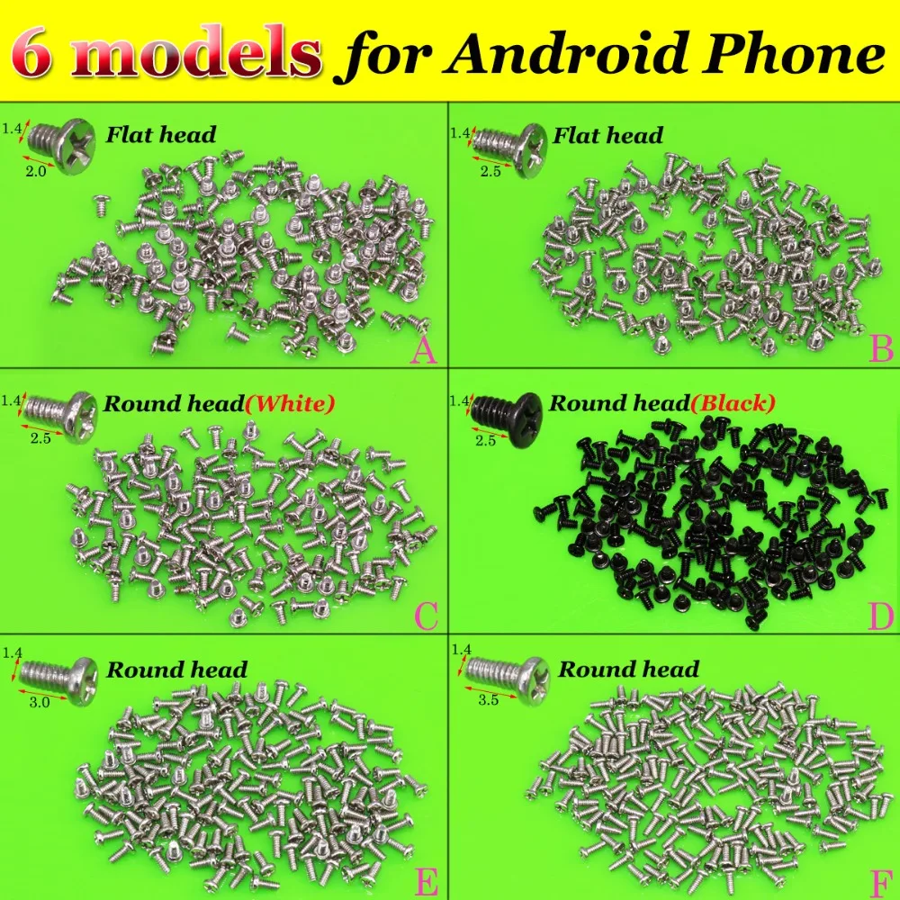 6 моделей/6 пакетов полный комплект винтов для телефона Antroid M1.4 X2.0 2,5 3,0 3,5
6 моделей/6 пакетов полный комплект винтов для телефона Antroid M1.4 X2.0 2,5 3,0 3,5