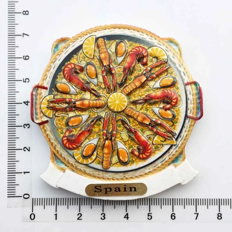 Spain culture creative travel souvenirs specialty snacks paella magnetic refrigerator stickers
Spain culture creative travel souvenirs specialty snacks paella magnetic refrigerator stickers