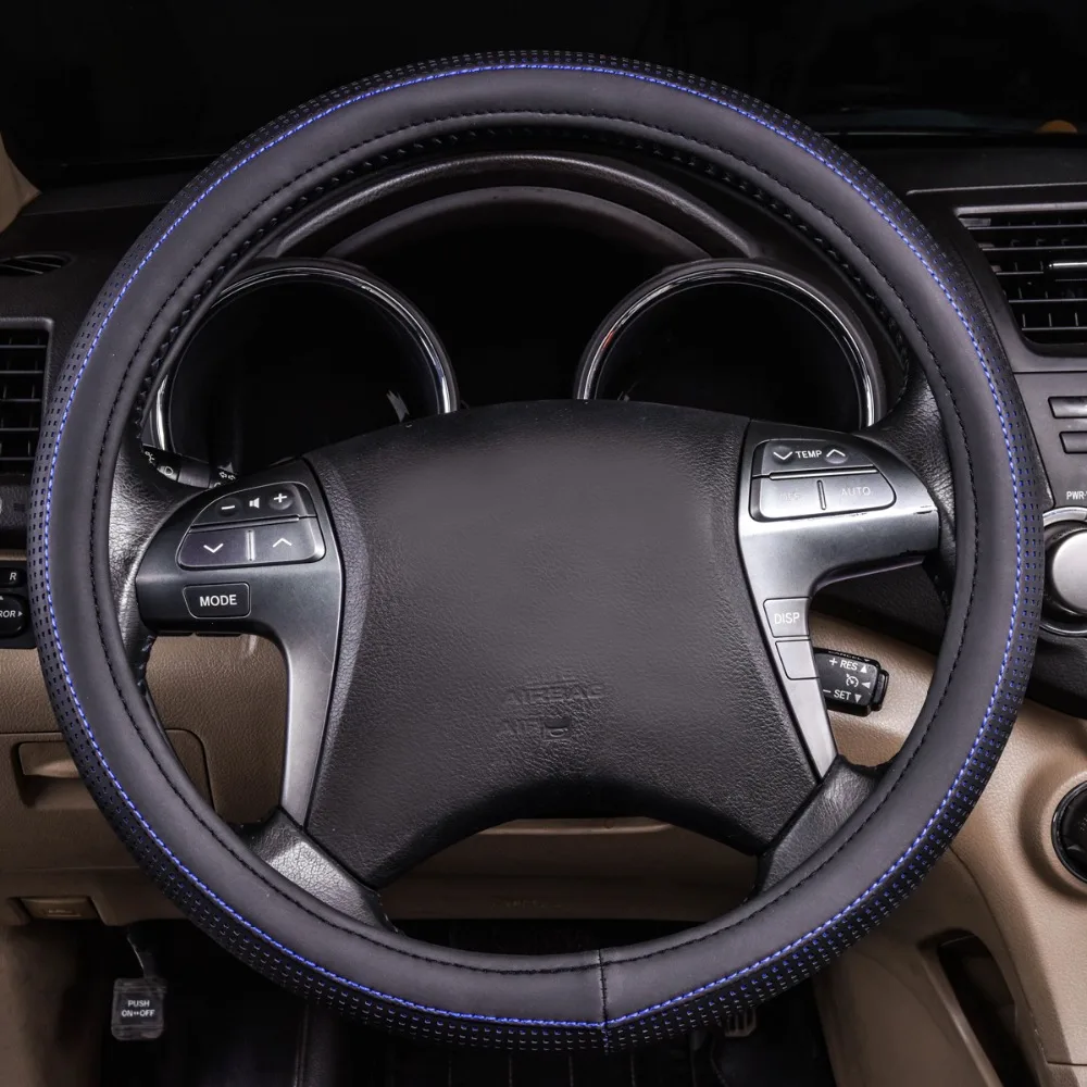 Car-pass Universal Anti-slip Breathable PU Leather Durable Car Steering Wheel Cover 38CM Car-styling Automotive Accessories
Car-pass Universal Anti-slip Breathable PU Leather Durable Car Steering Wheel Cover 38CM Car-styling Automotive Accessories