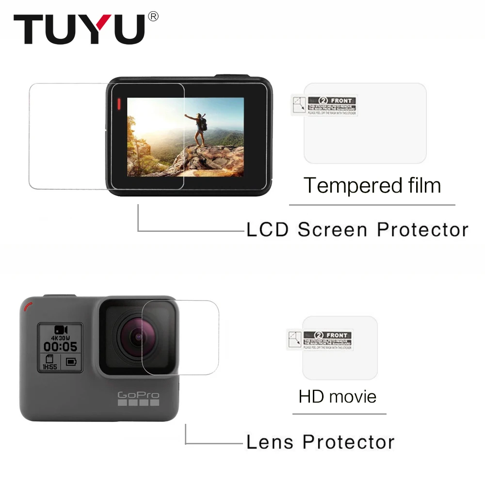 Закаленное защитное стекло TUYU для экрана Gopro Hero 7 6 5 Black LCD HD защитная пленка для экшн-камеры Go pro Hero 5 6 7
Закаленное защитное стекло TUYU для экрана Gopro Hero 7 6 5 Black LCD HD защитная пленка для экшн-камеры Go pro Hero 5 6 7