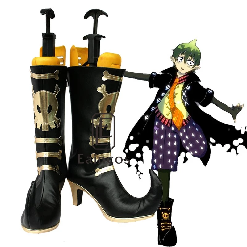 Аниме Ao no Exorcist Amaimon обувь для костюмированной вечеринки черные модные ботинки на