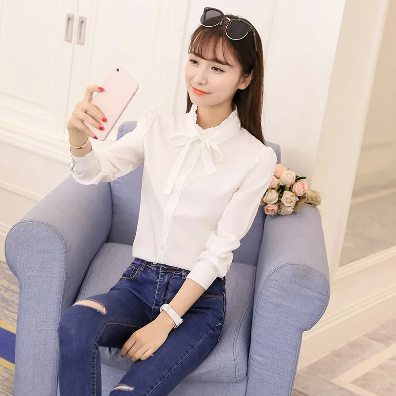2019 Office Ladies Blouse Fashion Long Sleeve Bow Slim White Shirt Bodycon Work Blouses Blusas
2019 Office Ladies Blouse Fashion Long Sleeve Bow Slim White Shirt Bodycon Work Blouses Blusas