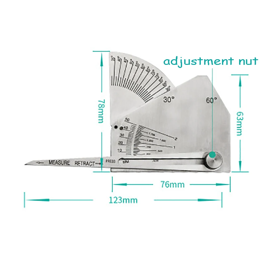Bridge Cam High Hardness Stainless Steel Weld Gauge Welding Inspection Ruler for Mechanical Thread Debugging Measuring Tool
Bridge Cam High Hardness Stainless Steel Weld Gauge Welding Inspection Ruler for Mechanical Thread Debugging Measuring Tool