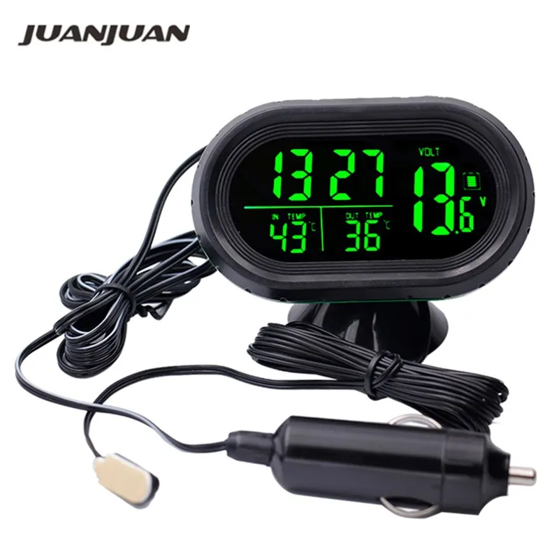 Digital Monitor Car Voltmeter Thermometer Blue/Green Electronic Clock Temperature Voltage Tester
Digital Monitor Car Voltmeter Thermometer Blue/Green Electronic Clock Temperature Voltage Tester