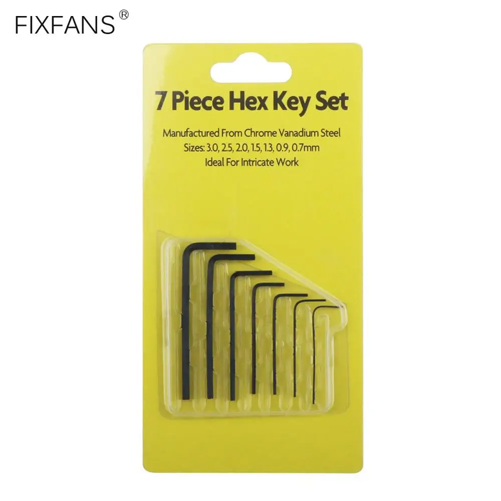 FIXFANS 7Pcs Metric Hex Key Bits Set Small Hex Wrench Screwdriver Hand Tool Kit 0.7mm 0.9mm 1.3mm 1.5mm 2.0mm 2.5mm 3.0mm
FIXFANS 7Pcs Metric Hex Key Bits Set Small Hex Wrench Screwdriver Hand Tool Kit 0.7mm 0.9mm 1.3mm 1.5mm 2.0mm 2.5mm 3.0mm
